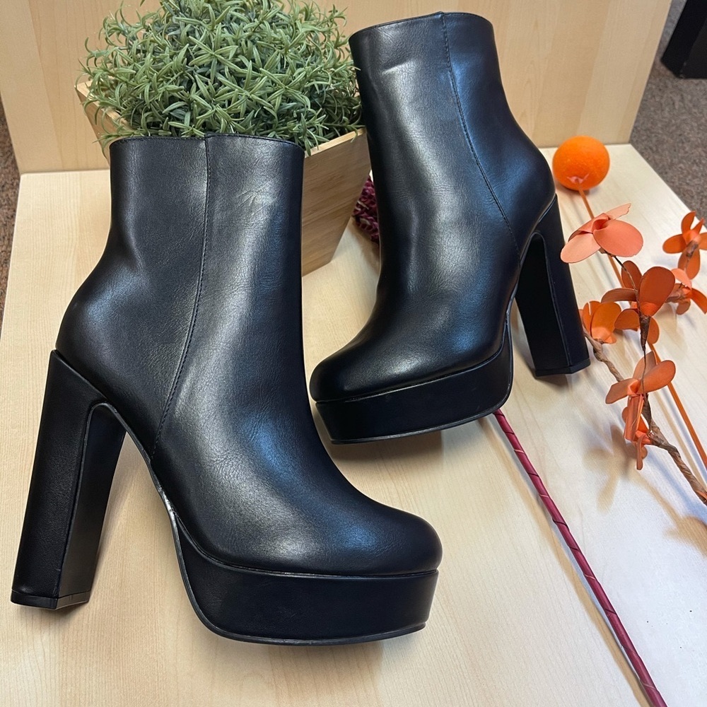 Black ankle boots